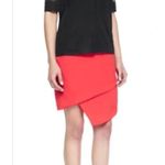 J Brand Red Asymmetrical Tiered Skirt, Size 4 Photo 1