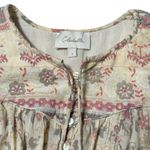 Cleobella  Helena Babydoll Blouse in Ivory and Pink Floral Women’s Size S Photo 8