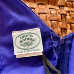 Laura Ashley  Vintage 80’s Purple Blue Puff Sleeve Dress Photo 3