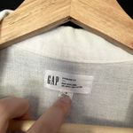 Gap linen cotton standard fit white short sleeved button down shirt women's S Photo 2