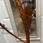 Anthropologie MAX & JAN Brown Woven Fringe Leather Crossbody Shoulder Bag - Brown Lined NWOT Photo 8