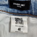 EXPRESS  Conscious Edit Straight Ankle High Rise Jeans Blue 4 Distressed‎ Photo 9