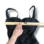 Bleu Rod Beattie Black One Piece Swimsuit Women’s Size 8 Ruched Lace Up Bust Photo 1