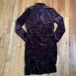 EXPRESS Brown Mock Neck Velvet Dress Size Medium Photo 7