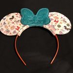 Disney COPY -  Parks Printed Icon Minnie Ears with Blue Bow-Interchangeable Photo 0