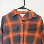 Old Navy The Boyfriend Womens Plaid Shirt Size X-Small Evermore Flannel Indie Photo 1