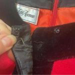 Saks 5th Avenue ✅Saks Fifth Avenue Vintage Red Vintage Long Sleeve Dress Black Velvet Trim Photo 2