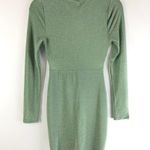 Wild Fable  Mini Dress Metallic Bodycon Long Sleeve Cutout Stretch Green L Photo 1