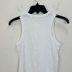 Madewell Regenerative Cotton Ribbed Cutaway Tank Top Basics Stretch White XS NWT Photo 9