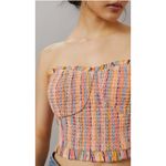 Anthropologie Pilcro Rainbow Smocked Crop Tube Top Size M Photo 3