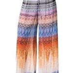 Bebe Wide Leg Printed Chiffon Pants 4 Photo 0