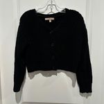 Love Tree Black Cardigan cropped Sweater, Sz S Photo 0