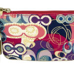Coach  Poppy Colorful Wristlet Wallet Signature Gold Trim Multi Color Photo 0