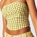 Free People NWT Leilani Gingham Tube Top Size M Photo 3