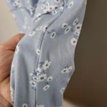 French Grey Floral Light Blue Sundress Mini Sleeveless Large Womens Lightweight Photo 8