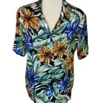 Vintage 90s bright Hawaiian shirt Blue Photo 0