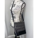 “Lodis” Black Nylon Sport Wanda RFID Crossbody Bag Gray Photo 2