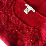 Peter Nygard Beaded eyelet crochet flower lace tank top slight scoop neck Photo 2