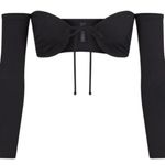 SKIMS  NWT Long Sleeve Strapless Bikini Top in Onyx Photo 2