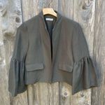 Ulla Johnson Mavis Bell Sleeve Open Jacket Olive Green Size 4 Photo 0