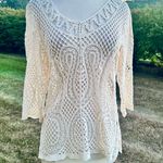 Adiva off white crochet knit shirt Photo 0