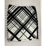 White House | Black Market  | Black White Pencil Skirt Abstract Grid |‎ Size 12 Photo 1