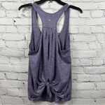 Lululemon Salute the Sun Singlet Tank Top Racer Split Back Tie Heathered Viola 8 Photo 1