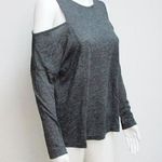 ZARA Jersey Wb Collection Knit Cold Shoulder Stretch Gray Knit Top Womens Size S Photo 0