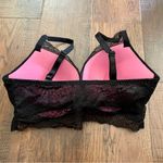 PINK - Victoria's Secret PINK VICTORIA’S SECRET Date Super Push black lace bra, size 34DD Photo 3