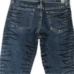 Allen B Schwartz Flare Denim Mid Rise Black Animal Print Blue Jeans Womens 28 Photo 10