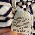 Brandy Melville  blue & white striped lightweight long sleeve V neck top Photo 6