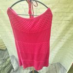 Old Navy  Halter Crochet Dress Apron Mini size XL Dragonfruit Pink Color Photo 8
