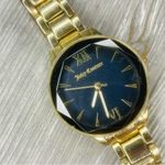 Juicy Couture  Watch Bracelet Women Gold Tone Black Dial Faceted Crystal face Photo 0