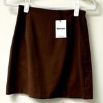 Showpo NWT . High Waisted Mini Pencil Skirt Chocolate Brown Women's Size US 4 Photo 0