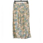 Roxy  Midnight Avenue Blue Floral‎ Print Boho Wide Leg Pull On Pants Size XS Photo 1