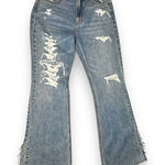 Hidden Jeans Women Wide Leg Boot Cut Blue Jeans 29 Flare Distressed Rock Concert Photo 0