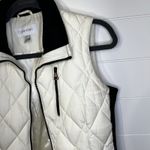 Calvin Klein Women's Puffer Vest White Mock Neck Zippered XS Jacket Preppy Fall Photo 3
