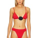 We Wore What Cooper Bikini Top in Barn Red XSmall New Womens Swimsuit Photo 0