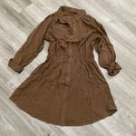 Brown Long Sleeve Casual Dress Photo 0