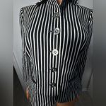 CHAPS  Black and White Striped Jacket Photo 2
