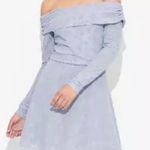 Wild Fable Women's L Flocked Mini Fit & Flare Holiday Dress Floral Off Shoulder Photo 2