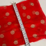 Symphony vintage  Red and Cream Polka silk Neck Gaiter scarf Photo 4
