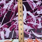 Kaari Blue  size medium hi low tunic purple floral pattern elastic cuff sleeve Photo 6