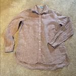 J McLaughlin Linen Button Down Shirt Cafe Latte Size XS Tan Photo 0