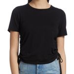 Veronica Beard  Womens L Black Tazi Drawstring Tee Capsule Tshirt Photo 0