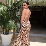 ZARA  maxi dress Satin animal print leopard cheetah flowy casual summer  Photo 1