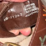 Candie's Vintage Candie’s Brown Leather Wooden Platform Sandals Shoes size 8 90’s Y2K Photo 9