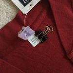 Gap Vintage NWT Y2K Split-Neck Long Sleeve Split Neck Tee Red Cotton - Sz Small Photo 9