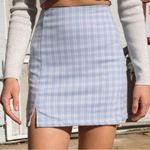 Brandy Melville  Cara Blue Plaid Mini Skirt Photo 0