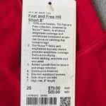 Lululemon  Fast and Free High-Rise Short 8" Dark Red Size 20 Photo 3